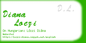 diana loczi business card