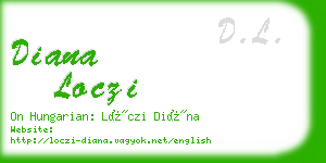 diana loczi business card